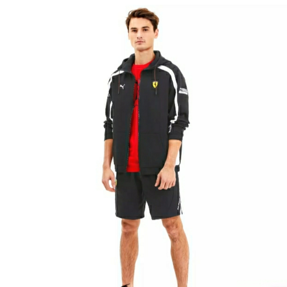 Scuderia Ferrari Hooded Sweat Men's Black Jacket - Picture 3 of 4